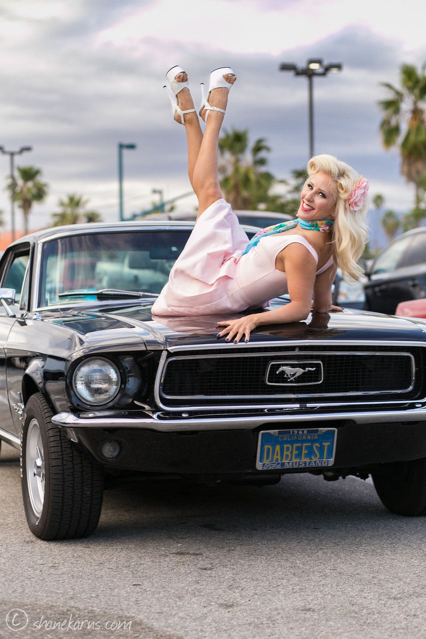 Pinup Pole Show Pinup of the Week: Tiffany Rose Mockler with a Ford Mustang  – RacingJunk News